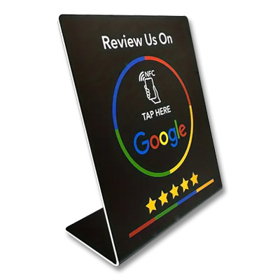 Google Review NFC Display Stand (Black)