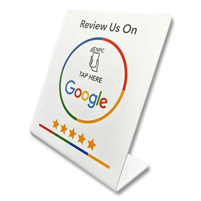 Google Review NFC Display Stand (White)