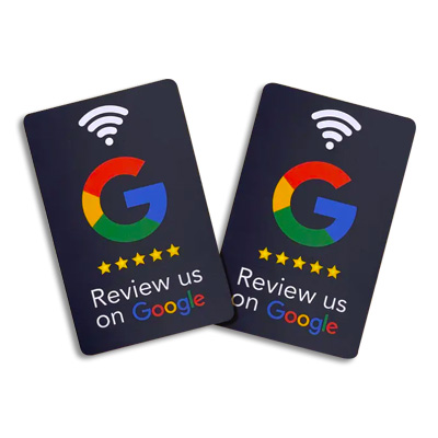 Google Review NFC Wallet-Size Card (Black)