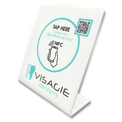 Visagie Dentistry Digital Business Card Stand
